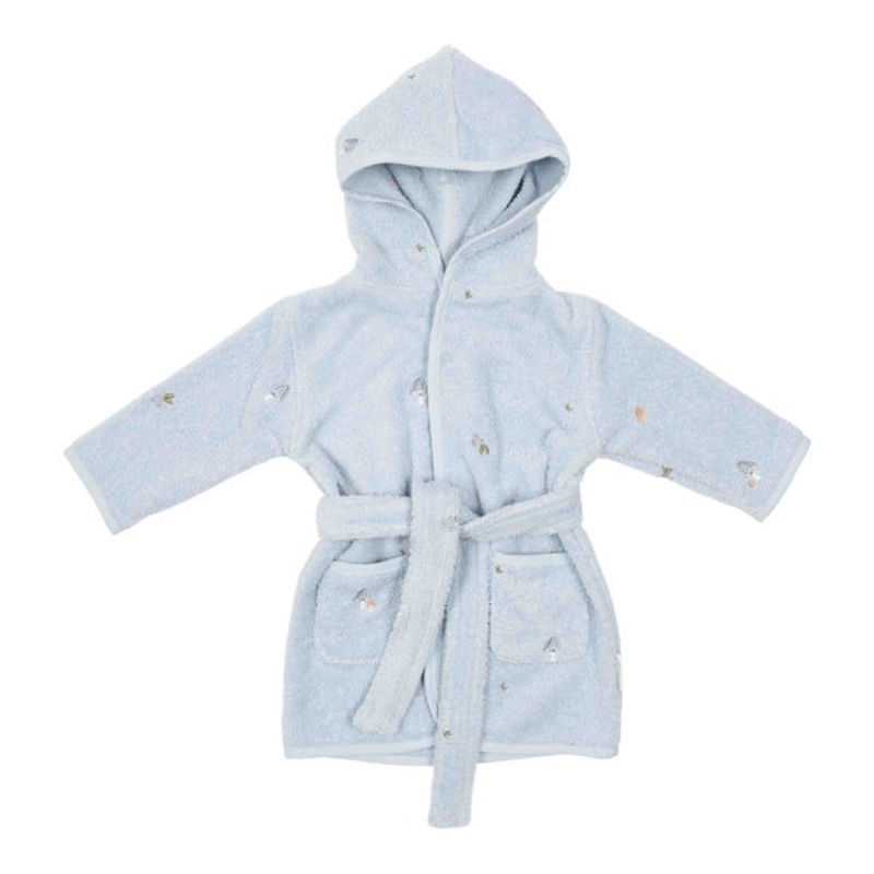 Children's embroidered bathrobe Blue 74/80