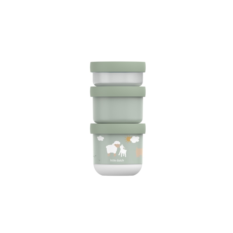 Stackable Snackbox 3 pcs - Little Farm