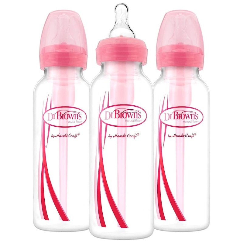 Dr. Brown's PP Options Narrow Baby Bottles 8oz, 3 Pack-Pink