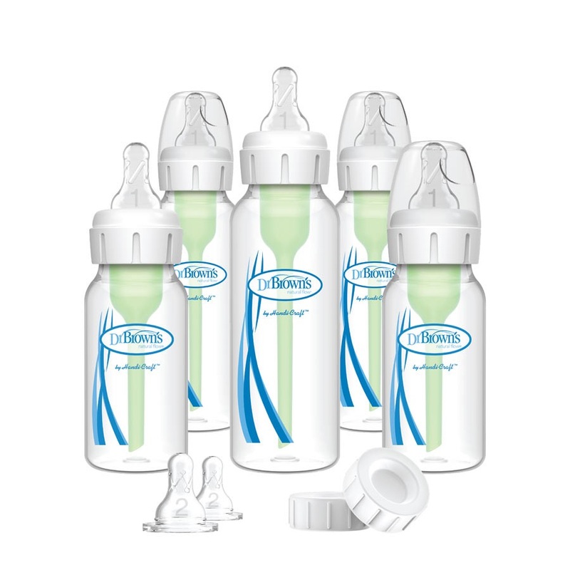 Dr. Browns Natural Flow Anti-Colic Narrow Baby Bottle Newborn Gift Set