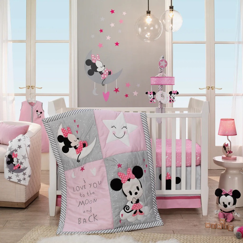 Lambs & Ivy Minnie 4-Pieces Crib Bedding