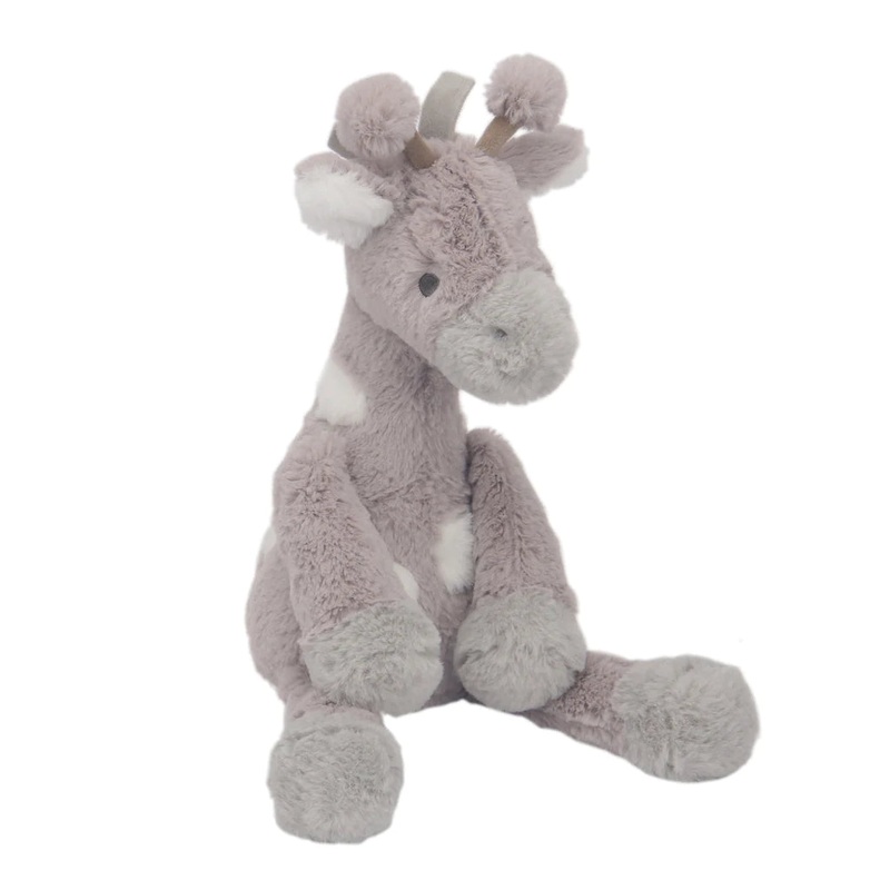 Lambs & Ivy Linen Safari Gray Giraffe Plush - Stretch
