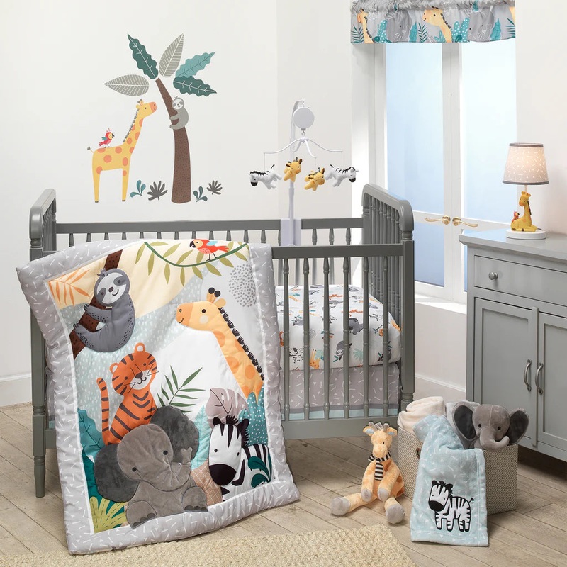 Lambs & Ivy Mighty Jungle 3-Piece Crib Bedding Set