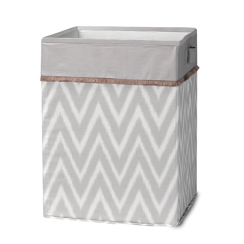 Lambs & Ivy Urban Jungle Gray/White Hamper