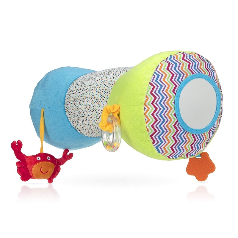 Nuby Tummy Time Discovery Soft Plush Pillow with Toys