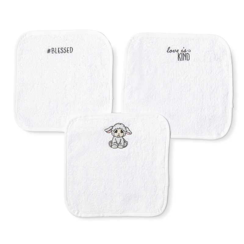 Precious Moments Washcloth 3-Pack - Lamb