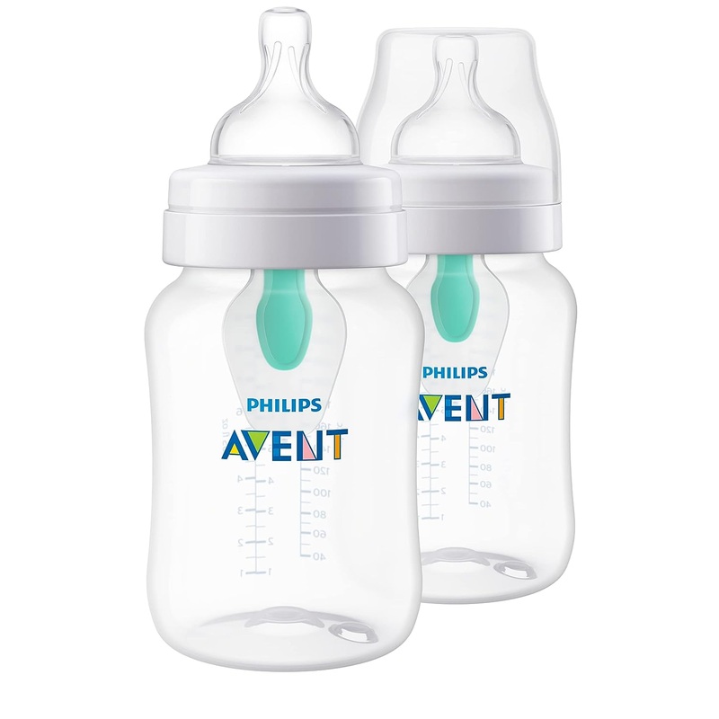 Avent Anti-Colic Baby Bottle with AirFree Vent, 9oz, 2pk - Clear