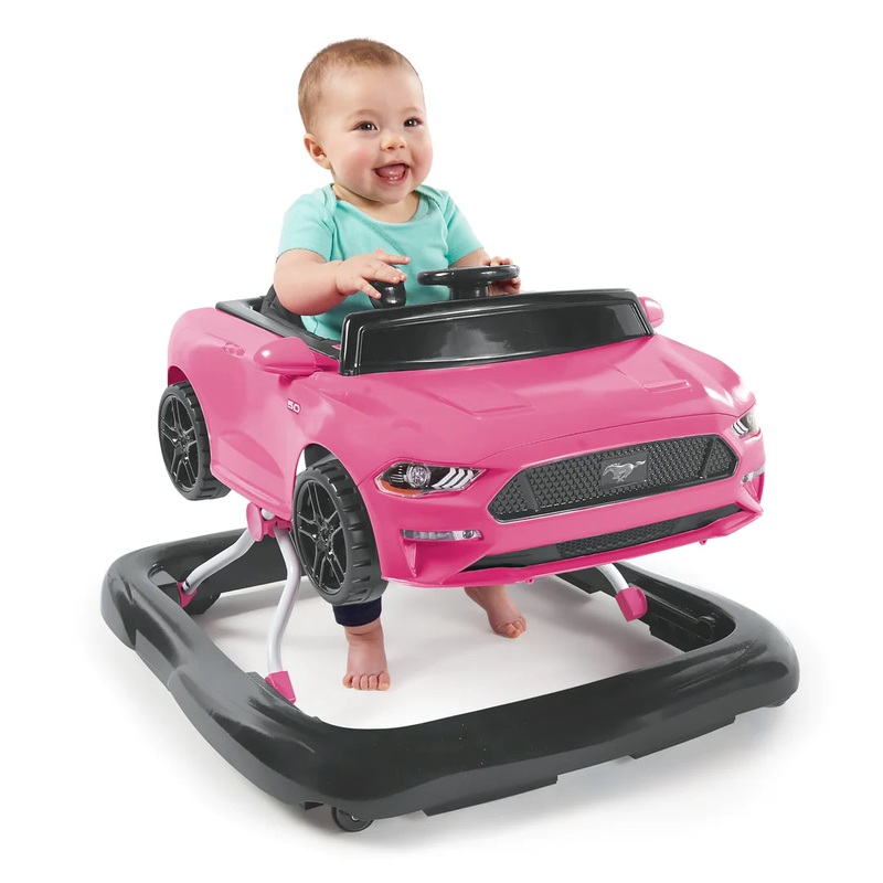 Bright Starts Ways to Play 4 in 1 Walker Ford Mustang, Pink