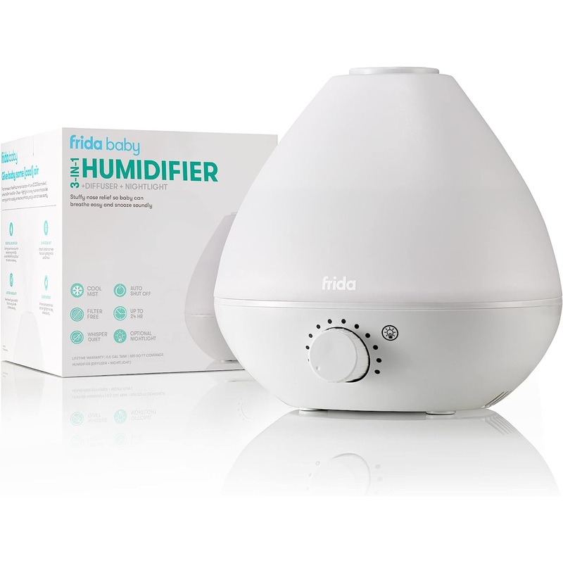 Fridababy 3-in-1 Humidifer with Diffuser & Nightlight - White