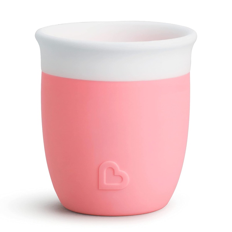 Munchkin  Cest Silicone Open Training Cup, 2oz Coral Coral