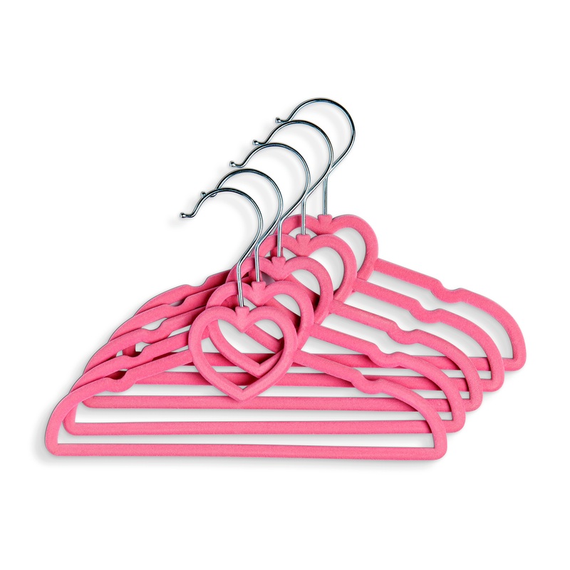 Rose Textiles 10-Pack Baby Hangers - Pink Heart