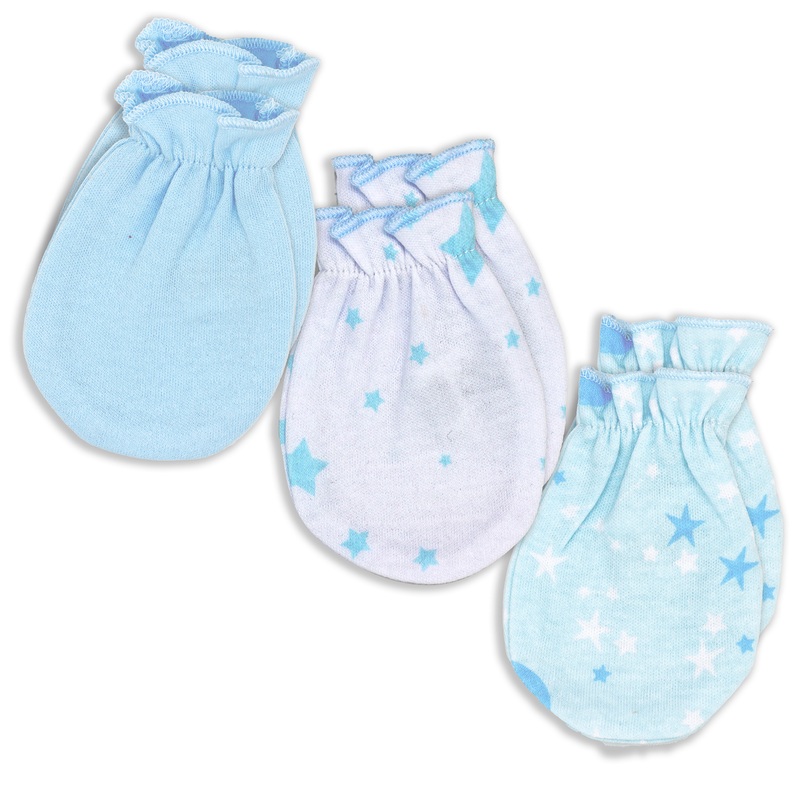 Rose Textiles 3-Pack Galaxy Mitts Blue