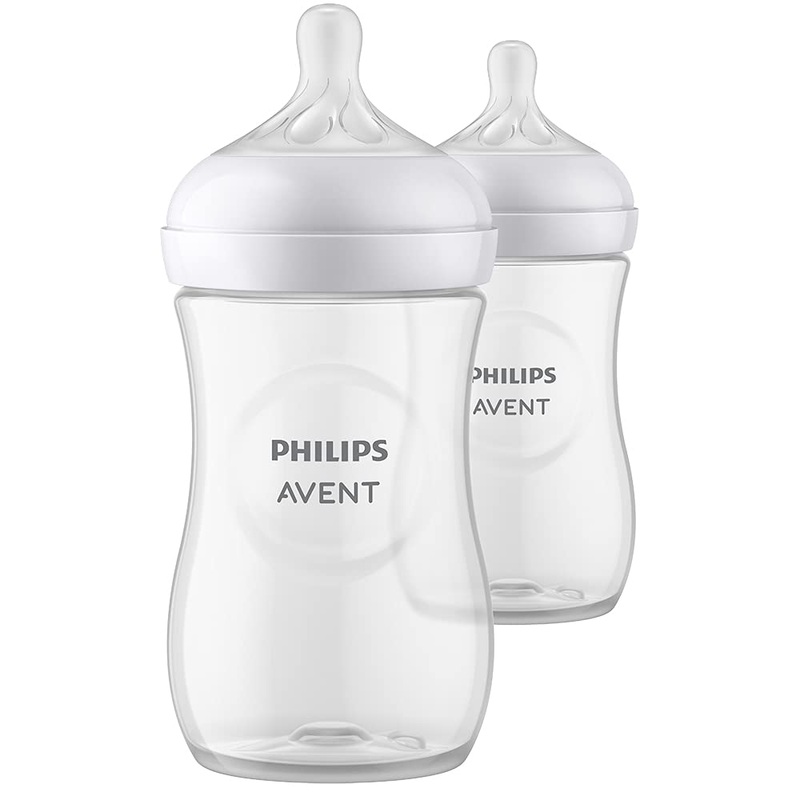 Avent Natural Baby Bottle With Natural Response Nipple 11oz, 2pk - Clear