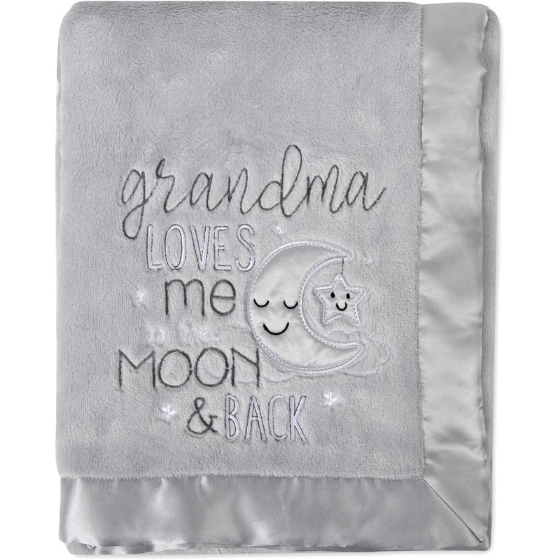 Baby Essentials Grandma Love Fleece Blanket-Gray