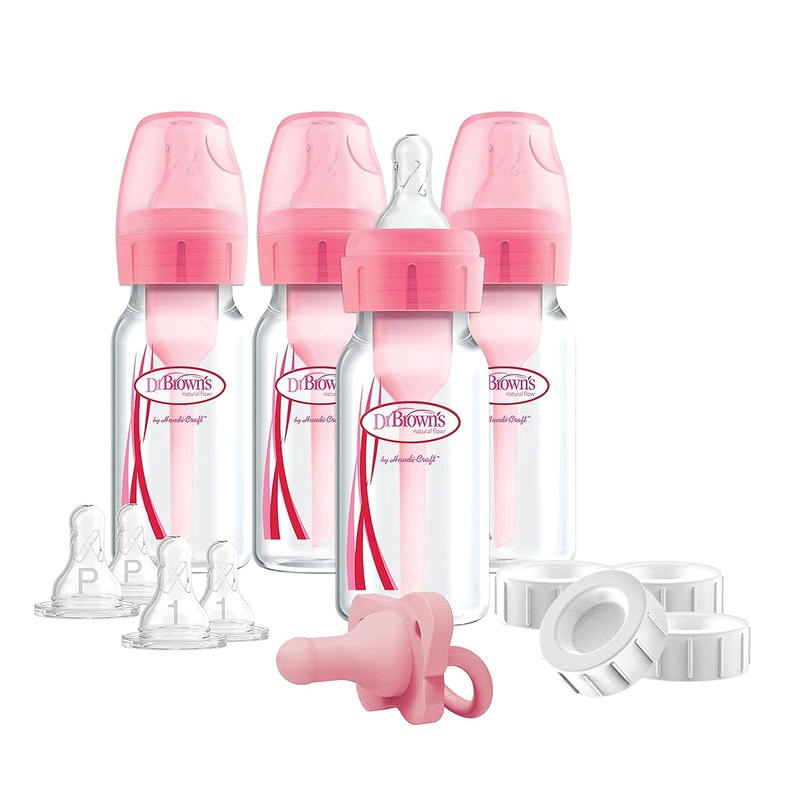 Dr. Brown's Natural Flow Anti-Colic Options+ Feeding Set Pink