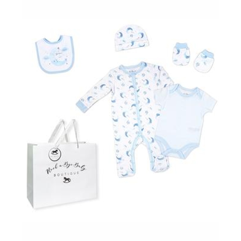Rose Textiles Boy 5 Pieces Mesh Bag Set-Moon Newborn