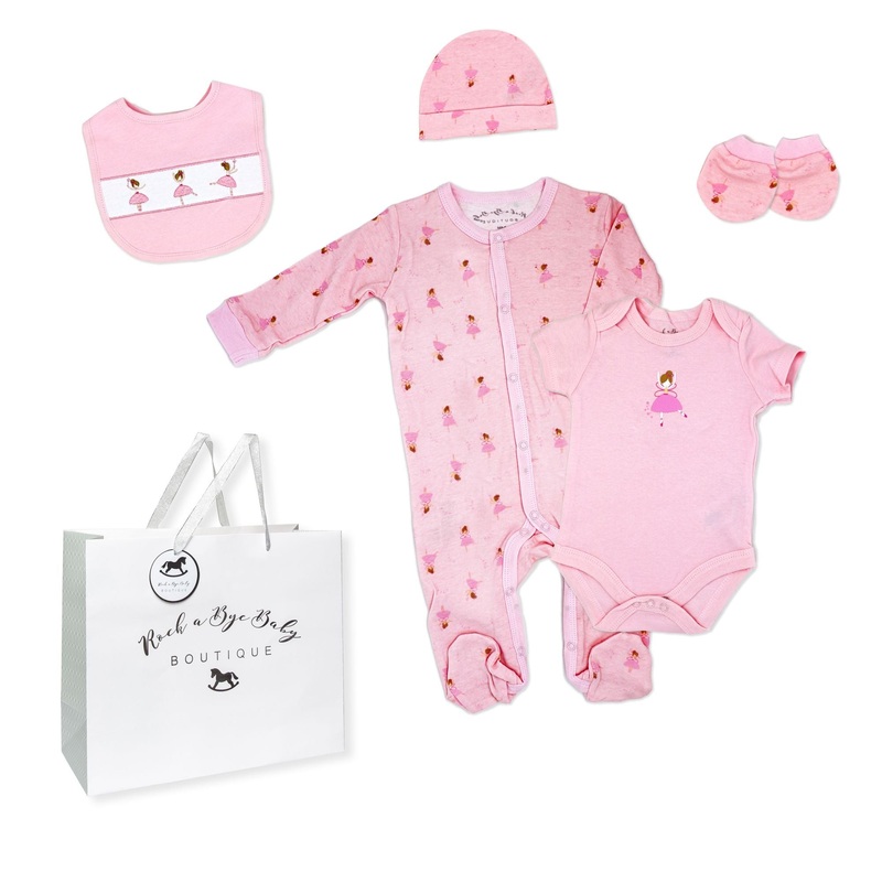 Rose Textiles Girl 5 Pieces Mesh Bag Set-Ballet Dancer Newborn