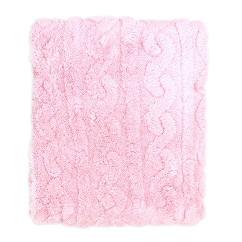Rose Textiles Sculpted Sherpa Blanket Ecru