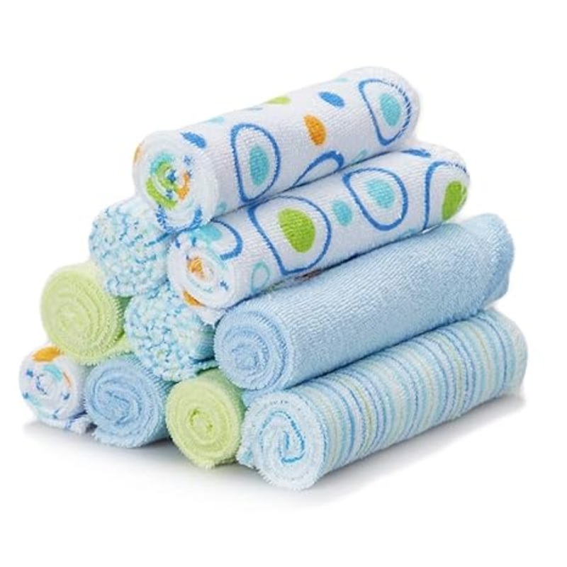 Spasilk 10PK Washcloth - Blue