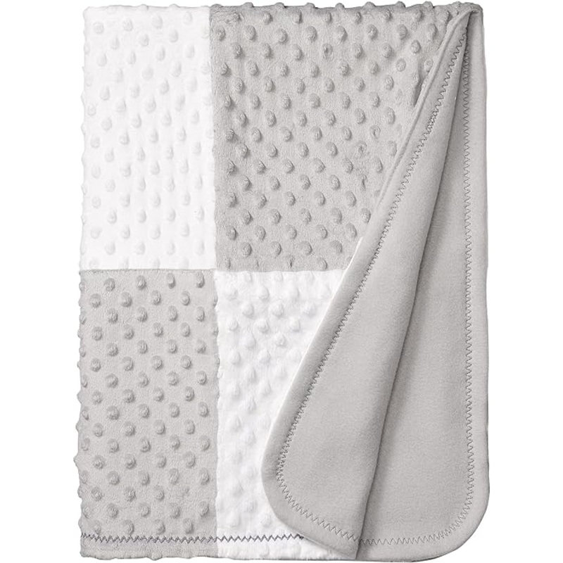 Spasilk Raised Dot Blanket - Grey