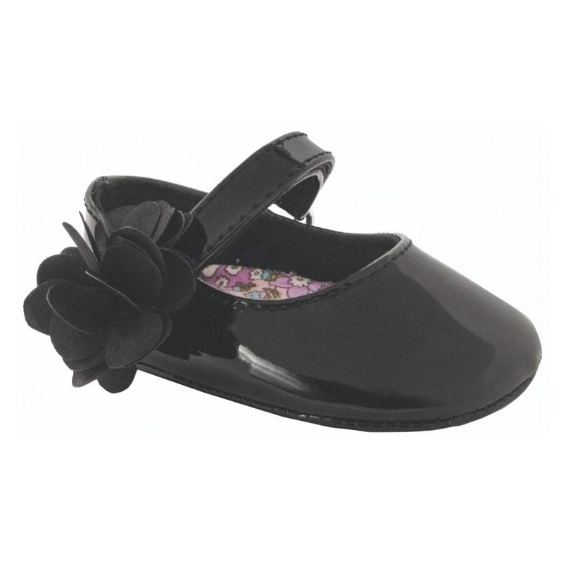 Baby Deer Infant Black Patent Soft Sole Dress Flats 1