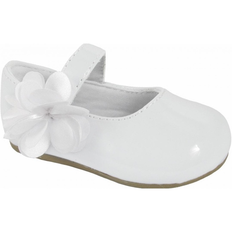 Baby Deer Patent White Mary Jean Dress Flat Shoes 3