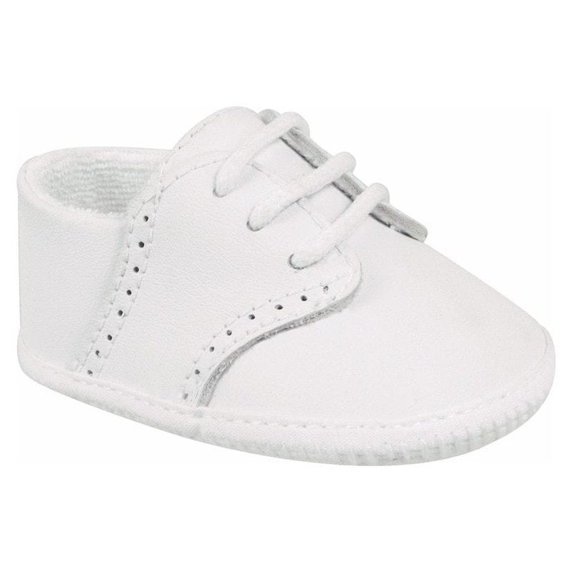 Baby Deer White Leather Infant Crib  Shoes 0
