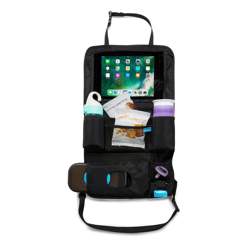 Brica Car Backseat Organizer with Tablet Holder and Wipes Case