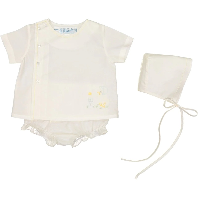 Preemie Duck Diaper Set Ivory