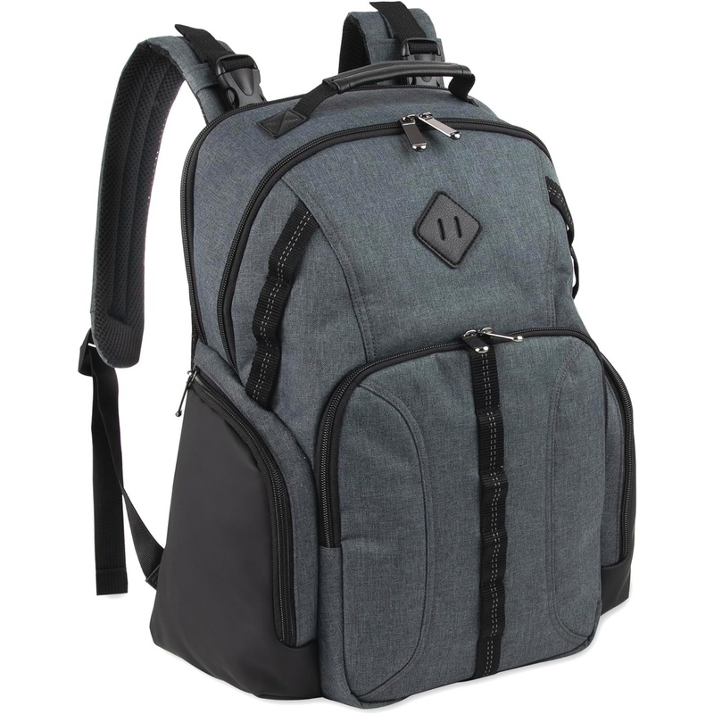 Baby Essentials Be 2pc Grey Backpack Diaper Bag