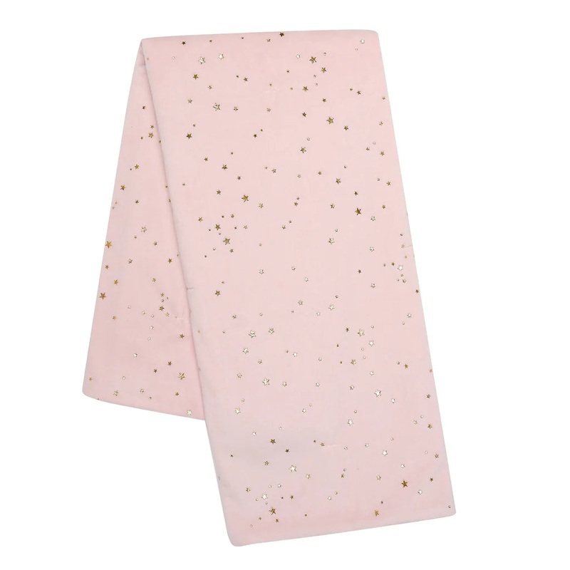 Ballerina Baby Pink with Gold Stars 2-Sided Soft Baby Blanket