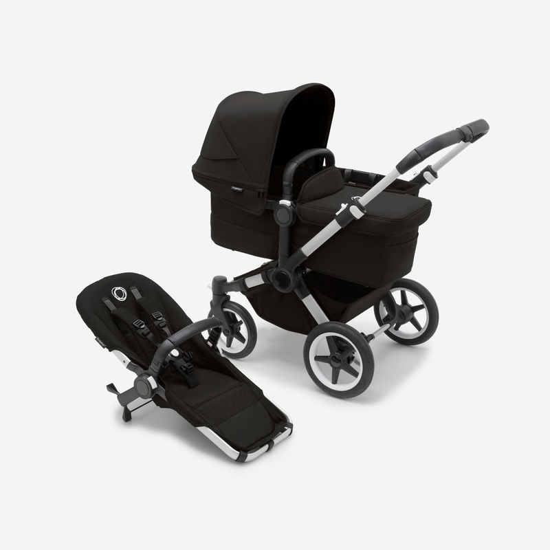 Bugaboo Donkey 5 Mono Bassinet and Seat Stroller Midnight / Midnight / Aluminium