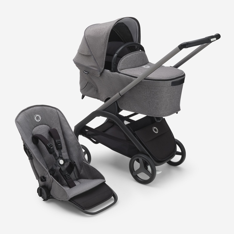 Bugaboo Dragonfly Bassinet and Seat Stroller Grey / Grey / Graphite