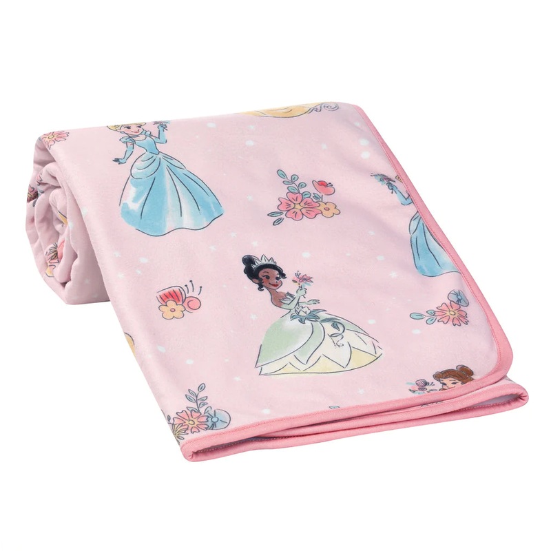 Disney Princesses Pink Fleece Baby Blanket
