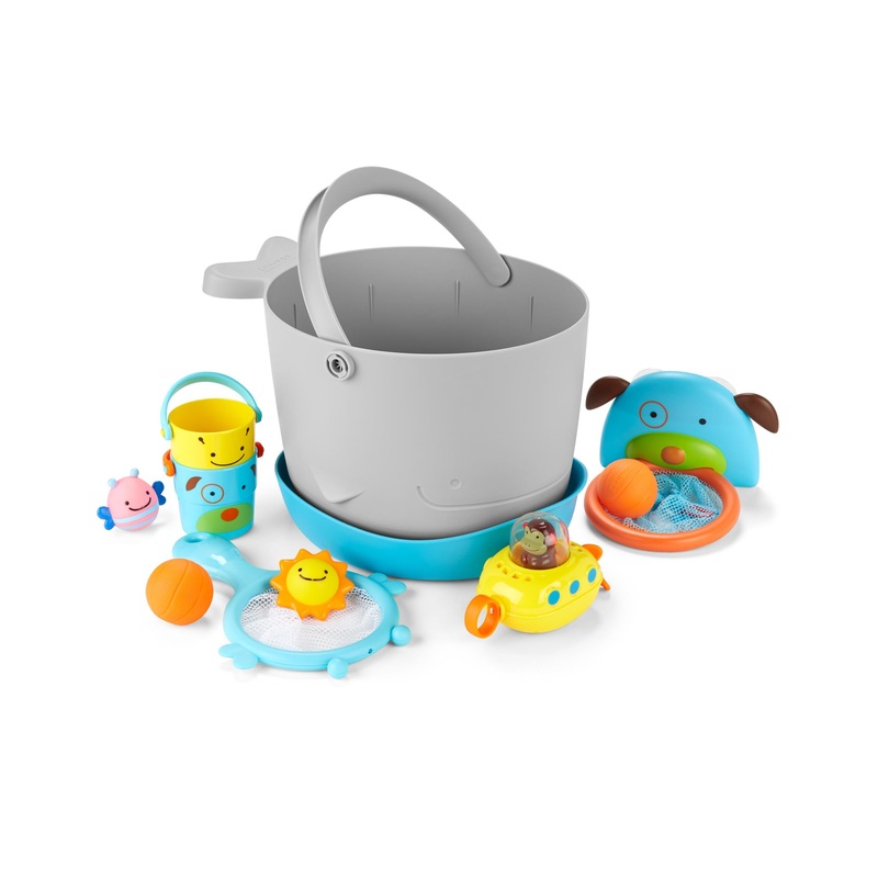 Skip Hop Moby Fun Filled Bath Toy Bucket Gift Set