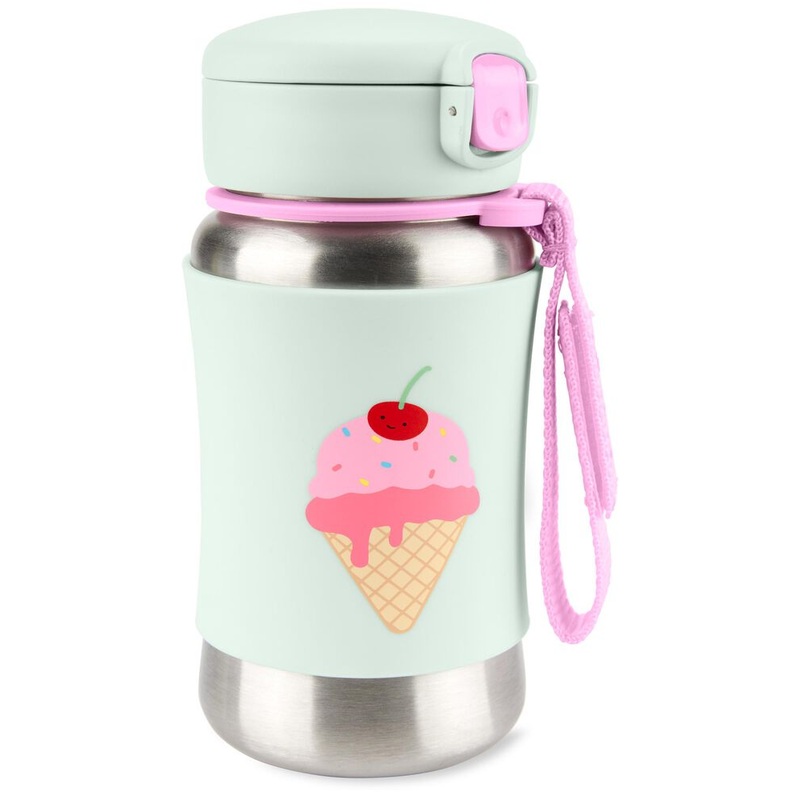 Skip Hop Spark Style Stainless Steel Straw Bottle Ice Cream
