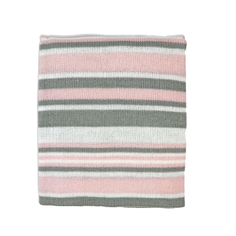 Terdertyme Strip Knit Blanket Blue