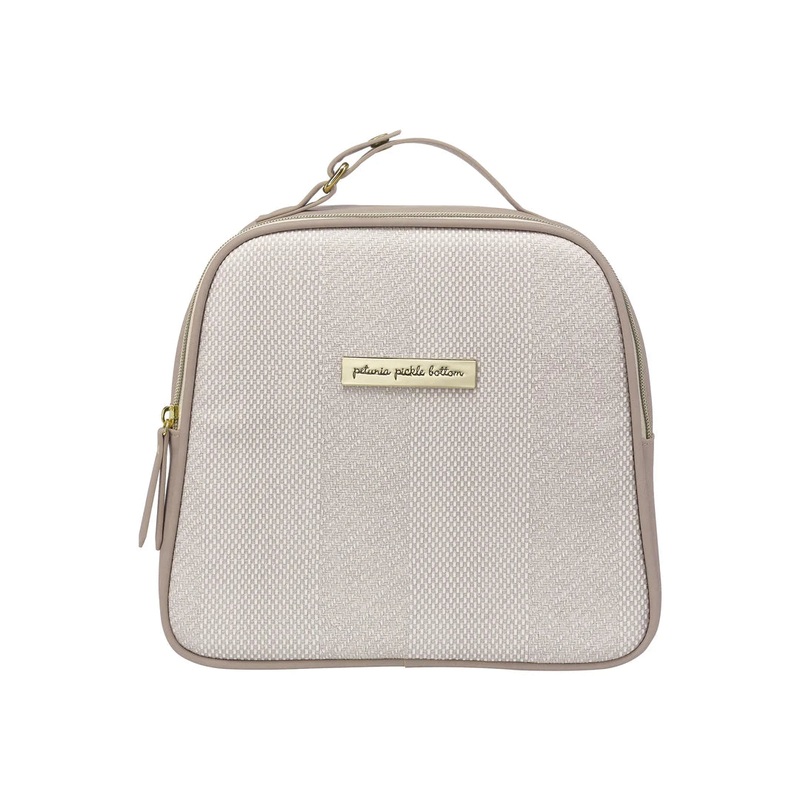 Petunia Pickle Bottom Tandem Bottle & Lunch Tote - Grey Cable Stitch