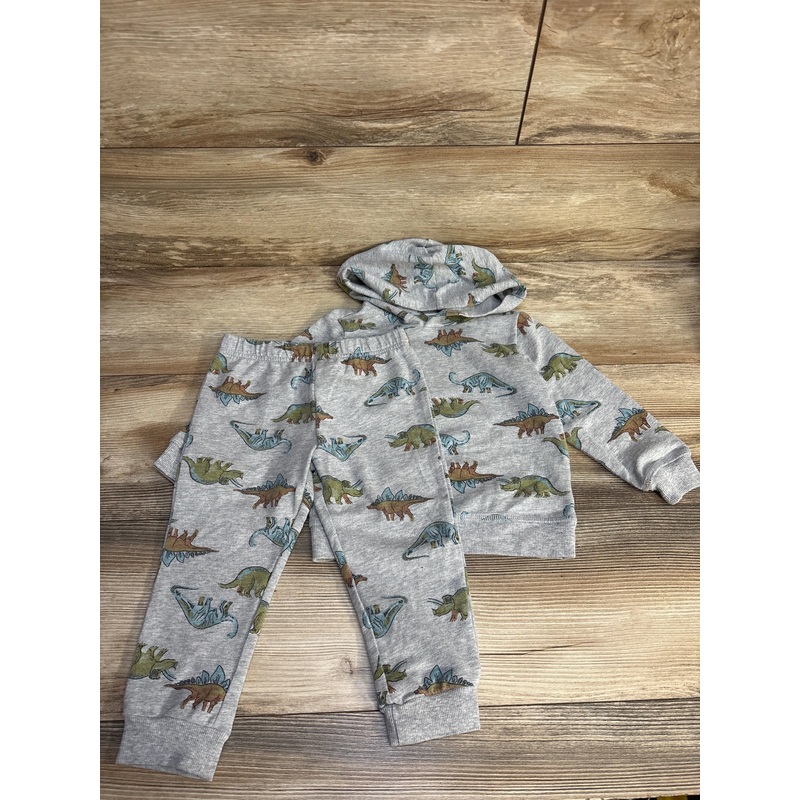 Carter's 2pc Dinosaur Hooded Pullover & Joggers Grey sz 24m Grey 24m