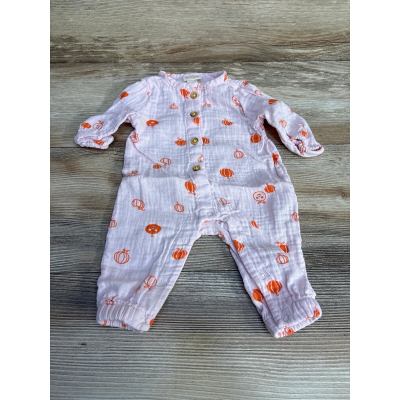 Cat & Jack Pumpkin Print Coverall Pink sz Newborn Pink Newborn