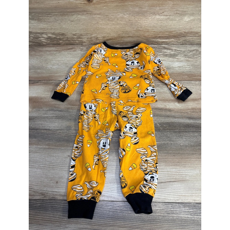 Disney 2pc Mummy Mickey & Minnie Pajama Set Orange sz 2T Orange 2T