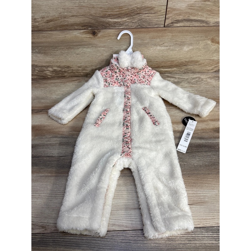 NEW Nicole Miller Sherpa Coverall White sz 6-9m White 6m