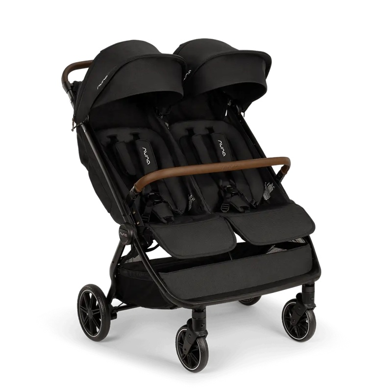 Nuna TRVL DUBL Twin Stroller Caviar