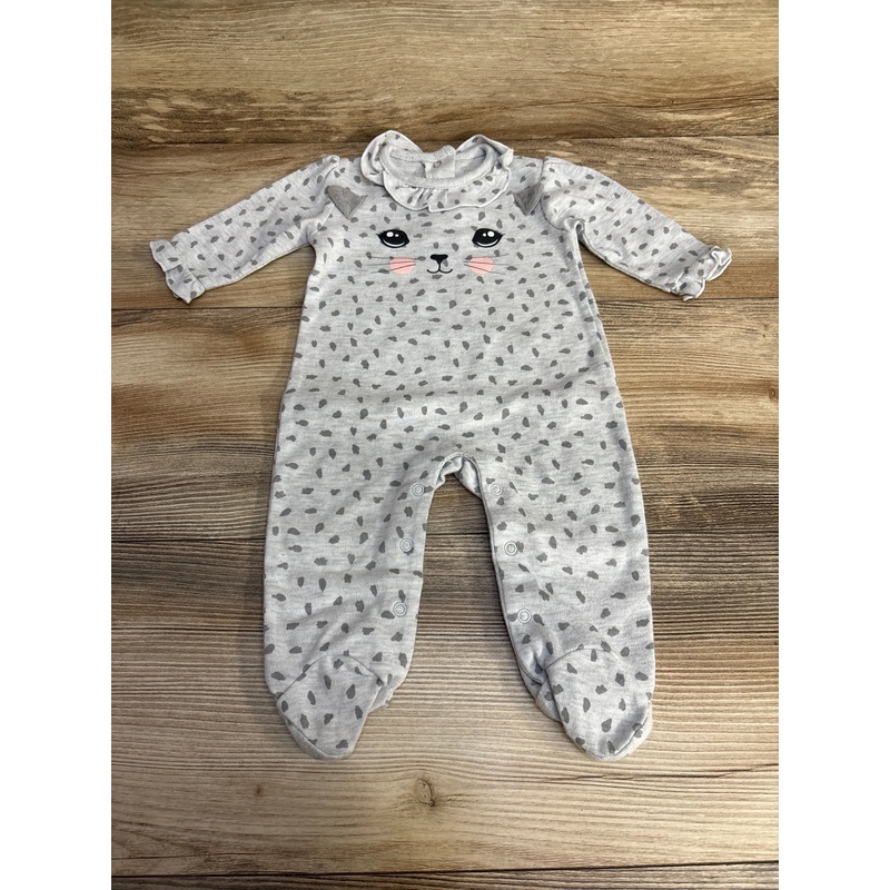 Rene Rofe Ruffle Footie Coverall Grey sz 0-3m Grey Newborn