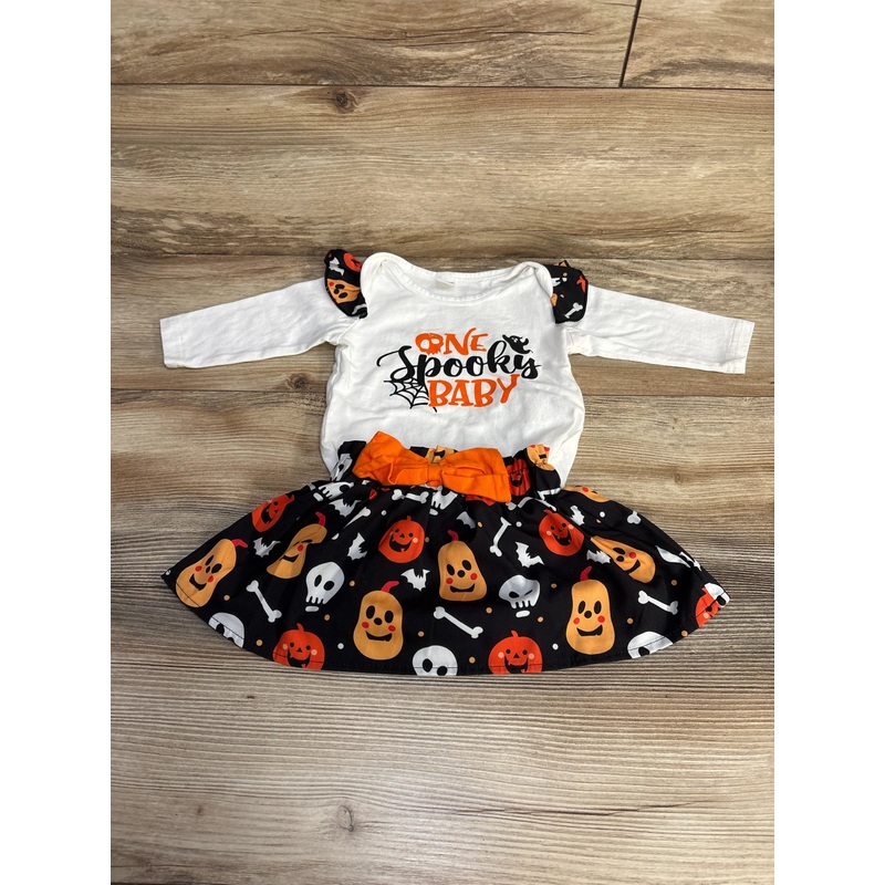 Shein 2pc One Spooky Baby Bodysuit & Pants White sz 3-6m White 3m