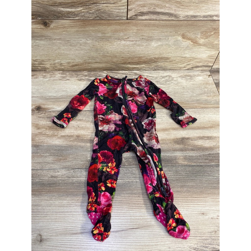 Alice + Olivia x Posh P Floral Footie Black sz 0-3m Black Newborn