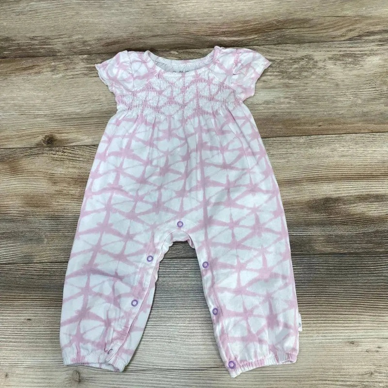 Burt's Bees Baby Smocked Romper sz 0-3M Pink 0-3M Used