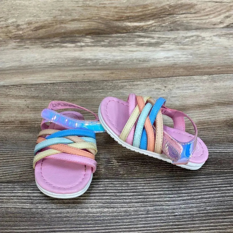 Wonder Nation Strappy Sandals sz 4c Pink 4c Used
