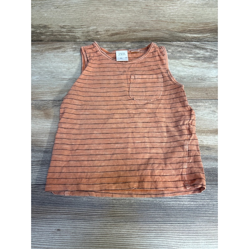 Zara Striped Tank Top Orange sz 3-4T Orange 3T