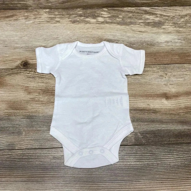 Burt's Bees Baby Bodysuit sz PREEMIE White PREEMIE Used